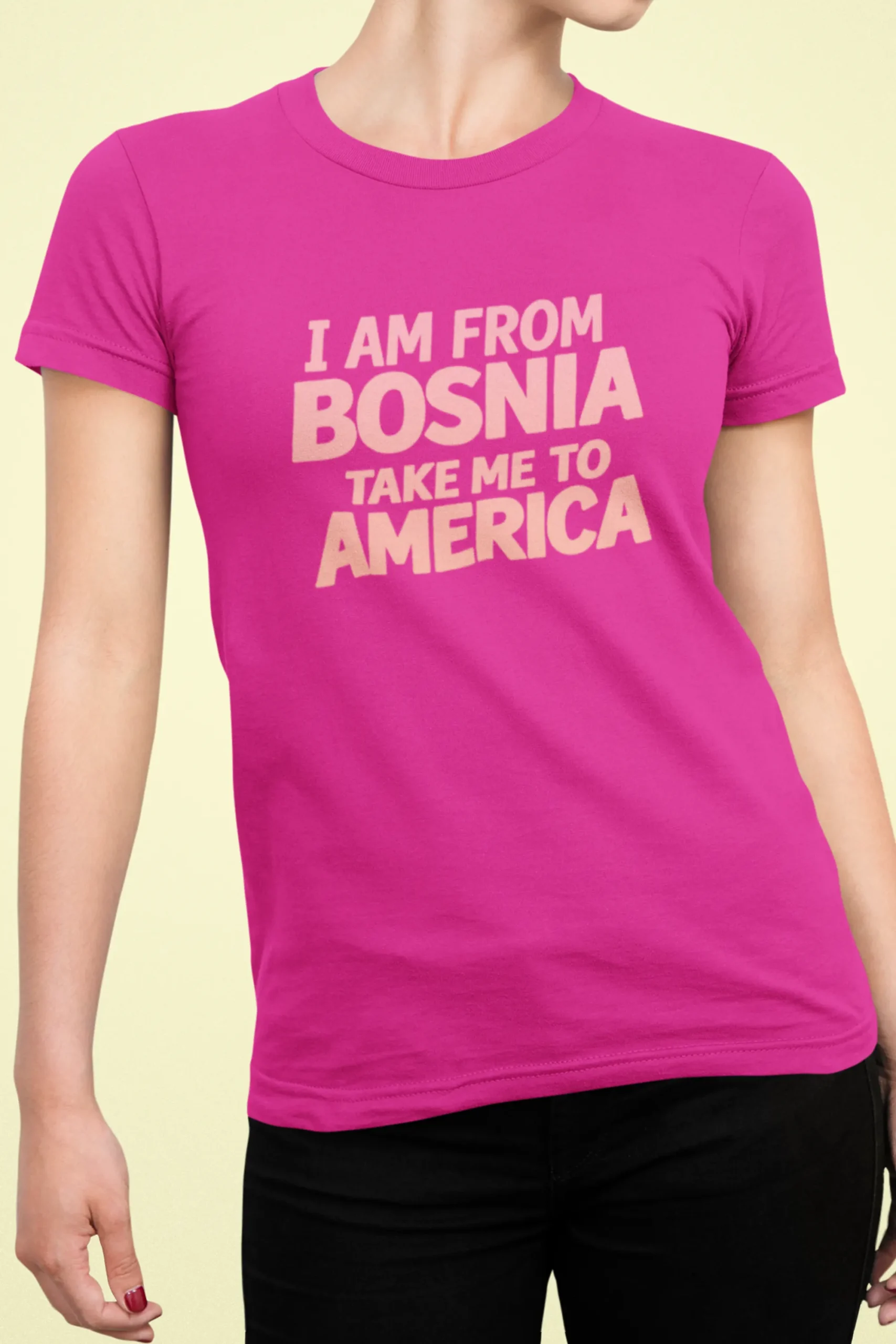 I AM FROM BOSNIA TAKE ME TO AMERICA WOMAN