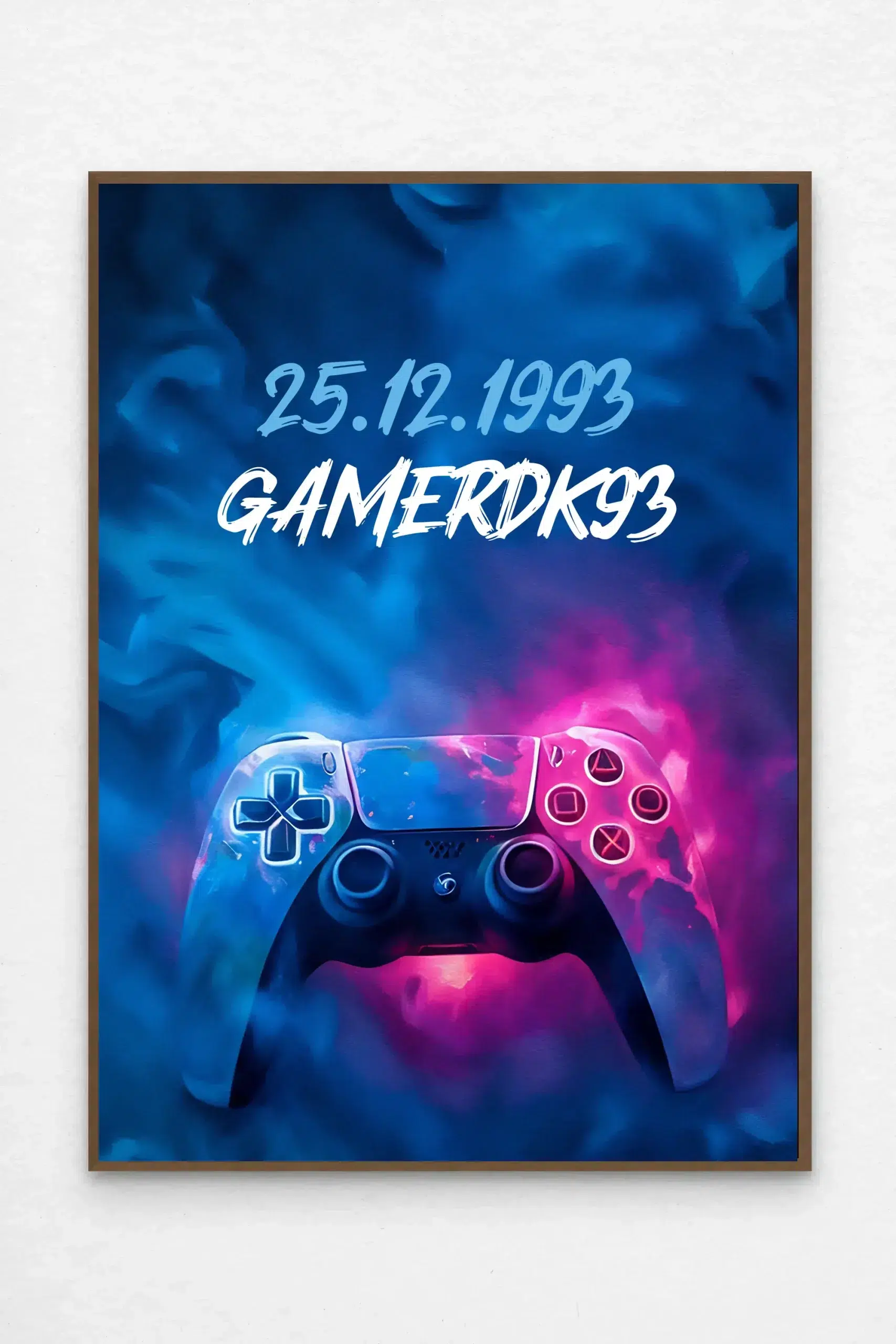 Personlig gamerplakat – Navn & dato