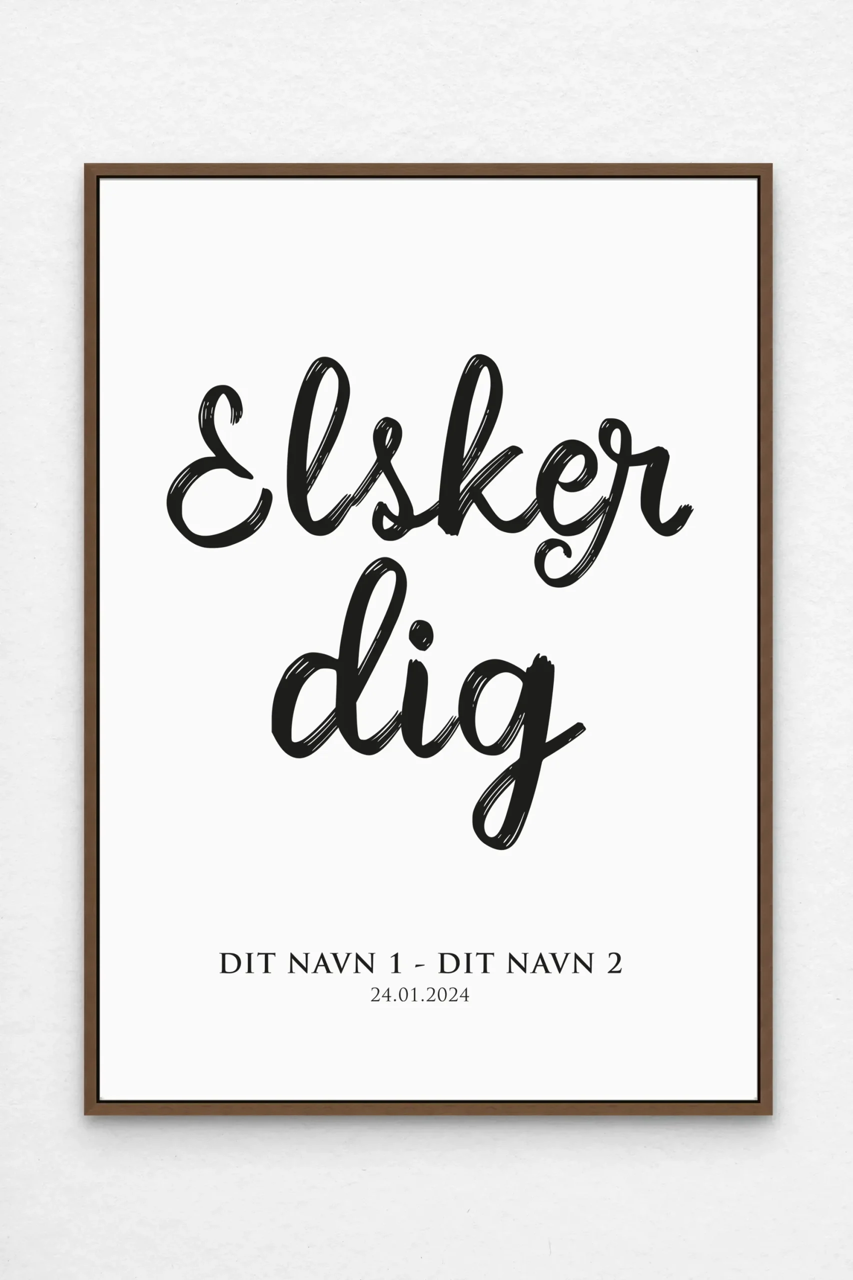 Elsker dig | Personlig kærlighedsplakat med navne