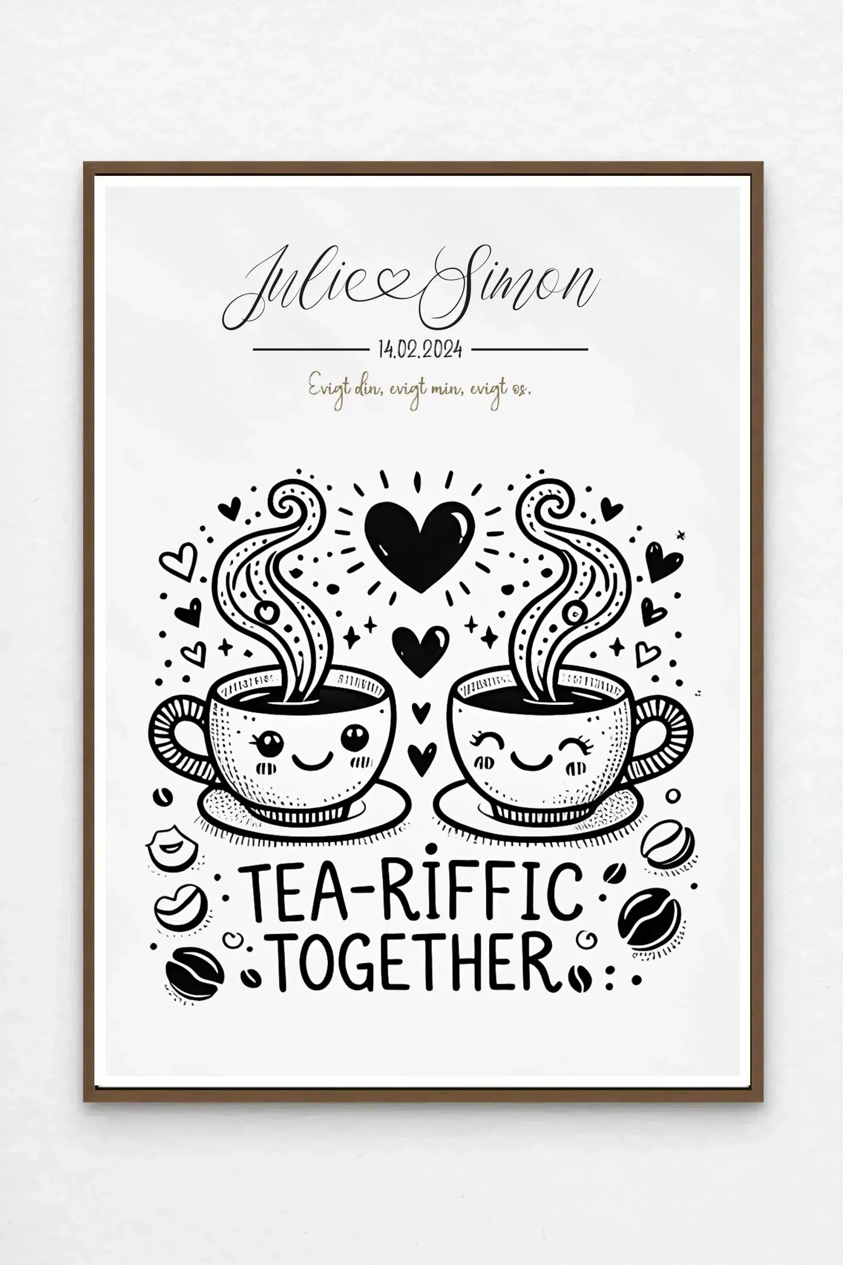 Tea-riffic Together | Personlig kærlighedsplakat