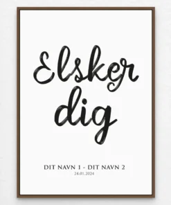 Elsker dig | Personlig kærlighedsplakat med navne