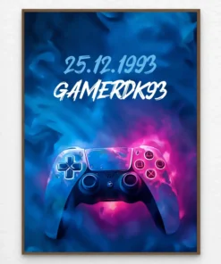 Personlig gamerplakat – Navn & dato