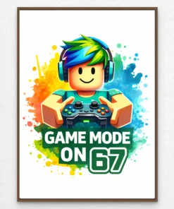 personlig-gamerplakat-game-mode-on